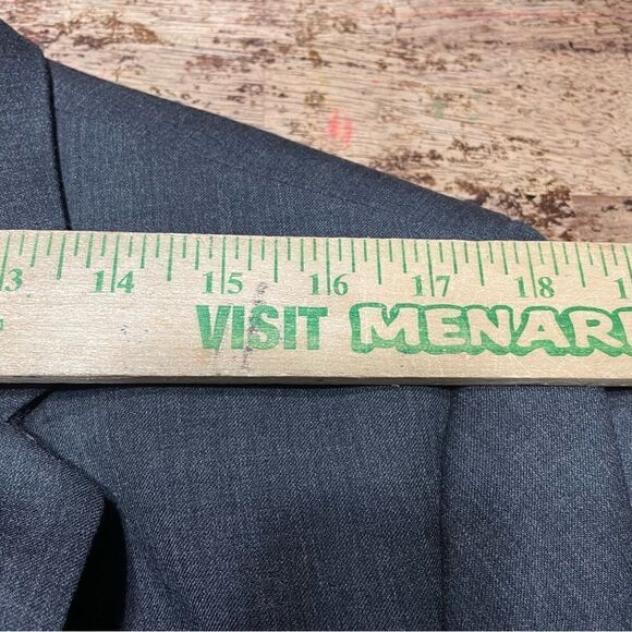 Banana Republic Blazer Men 44R‎ Tailored Slim Fit Wool Blend Charcoal Jacket - Picture 3 of 9